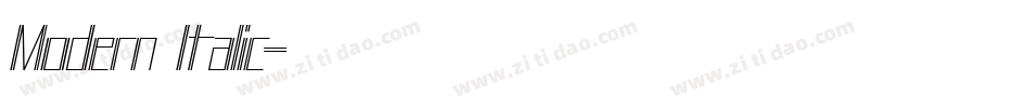 Modern Italic字体转换